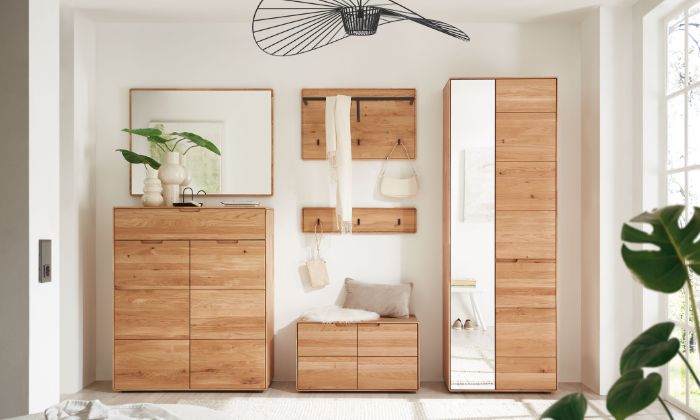 Garderobe Roskilde Wildeiche Massivholz