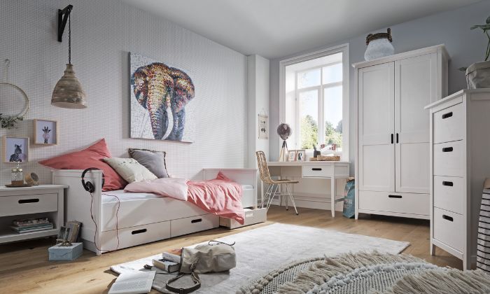 Jugendzimmer Kinderzimmer aus Kiefer Massivholz