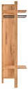 Garderobenpaneel Brest aus Massivholz 37 x 200 cm, Wildeiche