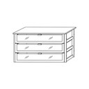 Schwebetürenschrank Silkeborg Zubehör Innenleben Schubkastenmodul mit Glasfronten, 50 cm, Höhe 67 cm
