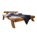 Balkenbett Apenrade Kiefer Massiv, eichefarbig 180 x 200 cm