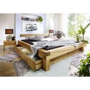 Balkenbett Erik III Wildeiche mit Kopfteil Balken Kopfteil Balken, inkl. Bettkasten und Blenden, 140 x 200 cm