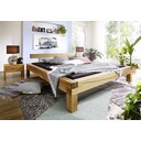 Balkenbett Erik III Wildeiche mit Kopfteil Balken Kopfteil Balken, ohne Bettkasten, 140 x 200 cm