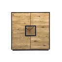 Highboard Vejers III, Wildeiche Massiv, Hirnholz 129 x 40 x 125 cm