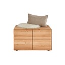 Massivholz Schuhbank Flurbank Garderobenbank Roskilde 80 x 40 x 47 cm