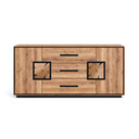 Sideboard Vejers II, Wildeiche Massiv, Hirnholz 166 x 40 x 77 cm