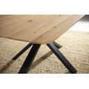 Tischplatte Skagen Wildeiche Massivholz mit Runder Kante R80 140 x 90 cm, ohne Fuß/Gestell