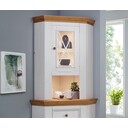 Viborg Aufsatz für Eck Anrichte Kiefer Weiß 90 x 16 x 120 cm