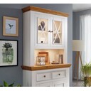 Viborg Aufsatz I für Anrichte I 109 x 34 x 120 cm, weiß, gelaugte Absetzung