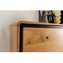 Sideboard Vejers I, Wildeiche Massiv, Hirnholz 146 x 40 x 77 cm