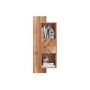 Wandboard mit 2 Fächern und Tür Herning Wildeiche mit Hirnholz Maserung 46,5 x 30 x 120,6 cm