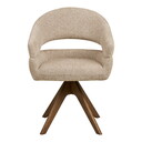 House Nordic Dover Esszimmerstuhl Dover mit Drehfunktion 61x58x83 cm Natur, braune Holzbeine