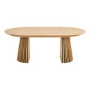 Osaka Esstisch 200-300cm mit 2 Erweiterungsplatten 120x200-300cm, Eiche Natur