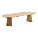 Osaka Esstisch mit Erweiterungsplatten Ø120 x 200-250-300cm x 75 cm, Eiche Natur