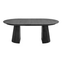Osaka Esstisch mit Erweiterungsplatten ø120 x 120-160-200-240 x 75 cm, Black