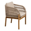 Terracina Gartenstuhl mit Kissen, Akazie/Beige von House Nordic Braun/Beige, Akazie mit Kissen, 67 x 64 x 77 cm