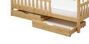 Hausbett für Kinder aus Kiefer Schubladen 2er Set, laugenfarbig