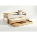 Infanskids Kinderbett Kojenbett mit Gästebett und Rollschubkästen 90 x 200 cm, natur