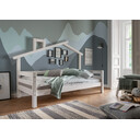 Infanskids Kinderbett mit Hausaufsatz 90 x 200 cm, weiß