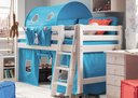 InfansKids Kinderzimmer Nibe Halbhohes Abenteuerbett, weiß, 210 x 117 x 123 cm