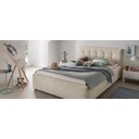 INFANSKIDS Polsterbett Lima – Kinderbett  für Jungen & Mädchen 90x200 cm (104x216x94), Creme