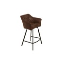 Barstuhl Loft mit Armlehnen Mikrofaser  antique brown