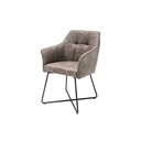 Esszimmer Stuhl Loft mit Armlehnen vintage taupe