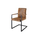 Freischwinger Loft mit Anthrazit Eisenbeinen und Armlehne 54 x 55 x 91, antik braun