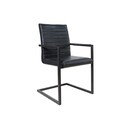 Freischwinger Loft mit Anthrazit Eisenbeinen und Armlehne 54 x 55 x 91, antik schwarz