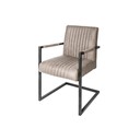 Freischwinger Stuhl Big Aston, Mikrofaser 55 x 65 x 90 cm, taupe