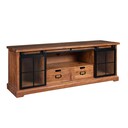 Lowboard Vitrine Heritage Metall Schiebetüren Akazienholz 160 x 45 x 62 cm