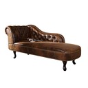 Recamiere CHESTERFIELD Antik-Look braun 175 x 63 x 80 cm