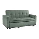 Schlafsofa Smart 180 cm 2-Sitzer Cord 180 x 90 x 95 cm, grau