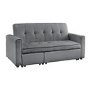 Schlafsofa Smart 180 cm 2-Sitzer Cord 180 x 90 x 95 cm, grau