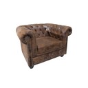 Invicta CHESTERFIELD Sessel Antik-Look Braun - Skandinavischer Charme 110 x 85 x 75 cm