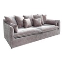 HEAVEN Sofa – 200cm 3-Sitzer Samt Taupe | SKANMØBLER 202x105x90 cm, taupe