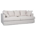 Sofa HEAVEN 210cm 3-Sitzer Federkern abnehmbarer Bezug Leinen natur 210 x 105 x 88 cm, natur