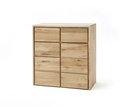 Massivholz Kommode Rödemis Wildeiche 88 x 91 x 42 cm, 2 Schubladen, 2 Türen