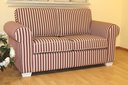 Sofa Laura gepolstert rot Sofa 2er - rot/beige - 170 x 90 x 85  cm