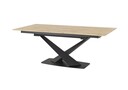 Auszieh-Esstisch GIZEH von TPT – Wildeiche geölt & Schwarz – Skandinavisches Design 160/230 x 90 x 76 cm