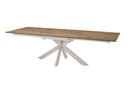 Auszieh-Tisch Esstisch Tessin – Perlweiß mit Butterfly-Auszug | TPT 200/285 x 75 x 100 cm, Nussbaum