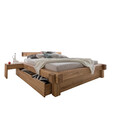 Balkenbett Wildeiche Sonderborg Doppelbett 140 x 200 cm, Wildeiche massiv