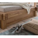 Balkenbett Wildeiche Sonderborg Unterbauten - Blende 140 cm