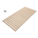 La Familia - Das Familienbett extra breit, Wildeiche Lattenrost 3x, je 90 cm