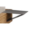 Nachtkommode für Balkenbetten aus Metall, pulverbeschichtet grau, 35 x 35 x 13 cm