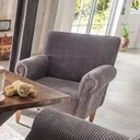 Banksystem Tavola grau aus Cord Sessel, 90 x 99 x 76 cm