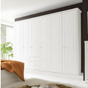 Kleiderschrank mit Kassettenfront und Schubladen Vita, 5-türig 264 x 224 x 62 cm, weiß