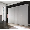 Kleiderschrank Vita mit Kassettenfront 5-türig, Kiefer Massiv 264 x 62 x 224 cm, weiß