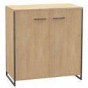 Kommode Lissabon Wildeiche mit Stahlgestell 80 x 84 x 40 cm