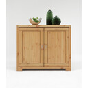 Wohnglücklich Kommode Vita Kiefer Massivholz, 2 Türen 109 x 92 x 47 cm, laugenfarbig